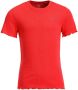 WE Fashion ribgebreid T-shirt met borduursels rood Meisjes Katoen Ronde hals 146 152 - Thumbnail 2