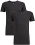 WE Fashion T-shirt set van 2 zwart Jongens Stretchkatoen V-hals Effen 110 116 - Thumbnail 2