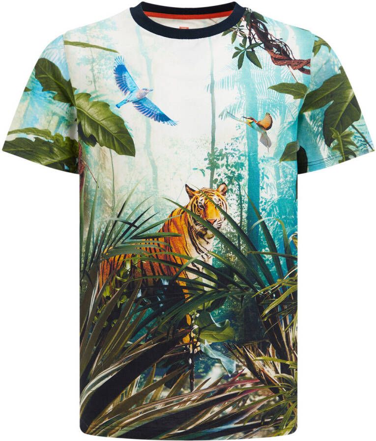 WE Fashion T-shirt van biologisch katoen multi