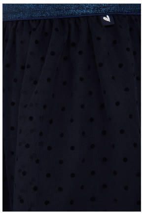WE Fashion a-lijn rok donkerblauw Meisjes Polyester Stip 110 116