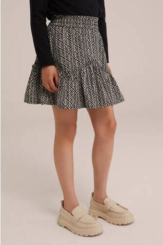 WE Fashion a-lijn rok zand Beige Meisjes Polyester All over print 110 116 - Foto 2
