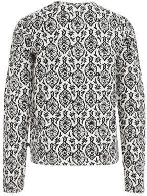 WE Fashion all over print longsleeve black uni Zwart Meisjes Katoen Ronde hals 158 164 - Foto 3