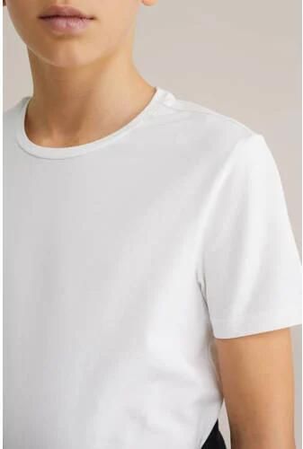 WE Fashion basic T-shirt wit Jongens Stretchkatoen Ronde hals Effen 110 116 - Foto 4