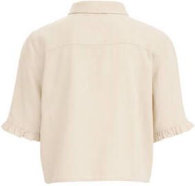 WE Fashion blouse beige Meisjes Viscose Klassieke kraag Effen 110 116 - Foto 3