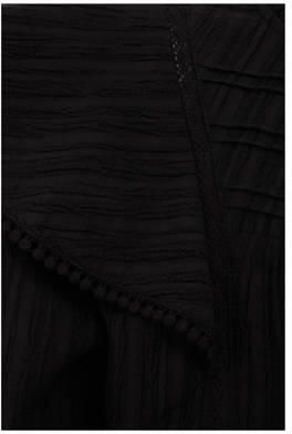 WE Fashion blouse zwart Meisjes Polyester Ronde hals Effen 122 128