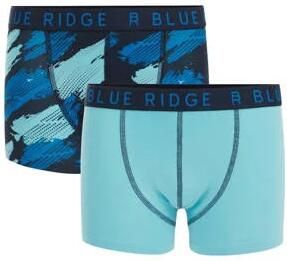 WE Fashion Blue Ridge boxershort set van 2 blauw donkerblauw lichtblauw Jongens Stretchkatoen 110 116 - Foto 3