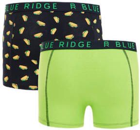 WE Fashion Blue Ridge boxershort set van 2 zwart groen Jongens Stretchkatoen 122 128
