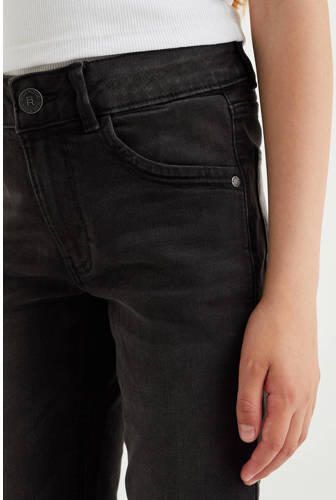 WE Fashion Blue Ridge flared jeans black denim Broek Zwart Meisjes Stretchdenim 122 - Foto 3
