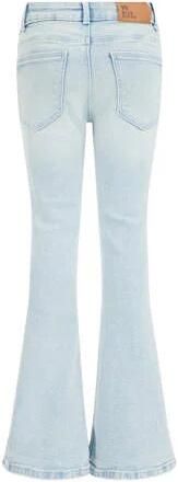 WE Fashion Blue Ridge flared jeans light blue denim Broek Blauw Meisjes Stretchdenim 104 - Foto 3