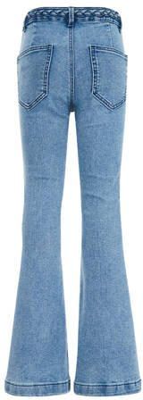WE Fashion Blue Ridge flared jeans medium blue denim Broek Blauw Meisjes Stretchdenim 104 - Foto 1