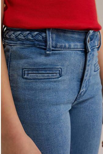 WE Fashion Blue Ridge flared jeans medium blue denim Broek Blauw Meisjes Stretchdenim 104 - Foto 2