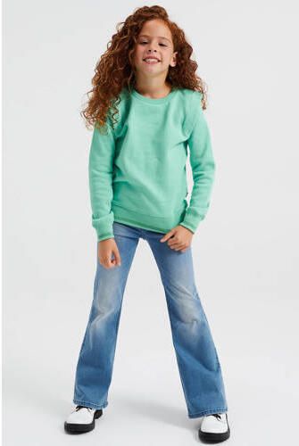 WE Fashion Blue Ridge flared jeans mid blue Broek Blauw Meisjes Stretchdenim 176 - Foto 4