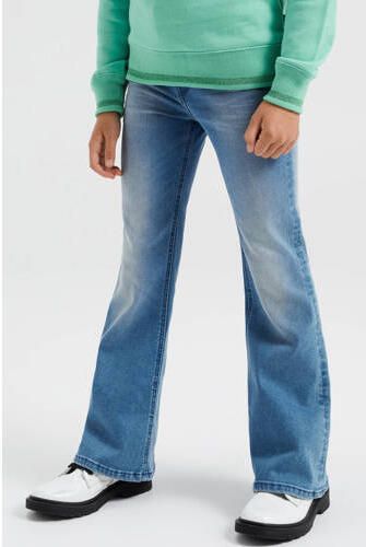 WE Fashion Blue Ridge flared jeans mid blue Broek Blauw Meisjes Stretchdenim 176 - Foto 5