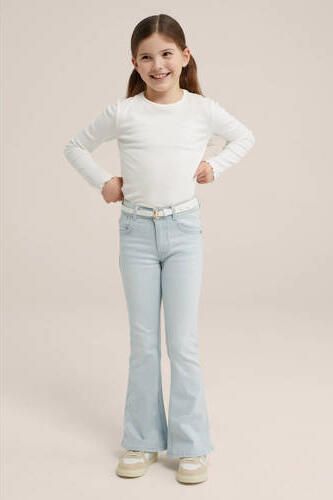 WE Fashion Blue Ridge flared jeans stone denim Broek Blauw Meisjes Stretchdenim 122