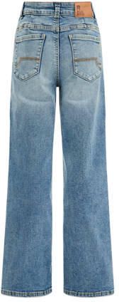 WE Fashion Blue Ridge high waist loose fit jeans green cast denim Blauw 122