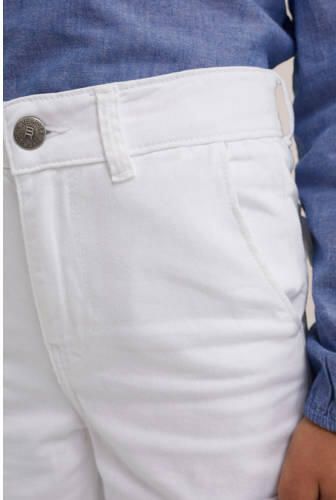 WE Fashion Blue Ridge high waist wide leg cargobroek wit Meisjes Katoen 122 - Foto 2