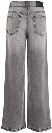 WE Fashion Blue Ridge high waist wide leg jeans grey denim Grijs Effen 122 - Foto 5