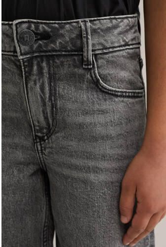WE Fashion Blue Ridge high waist wide leg jeans grey denim Grijs Effen 128 - Foto 5