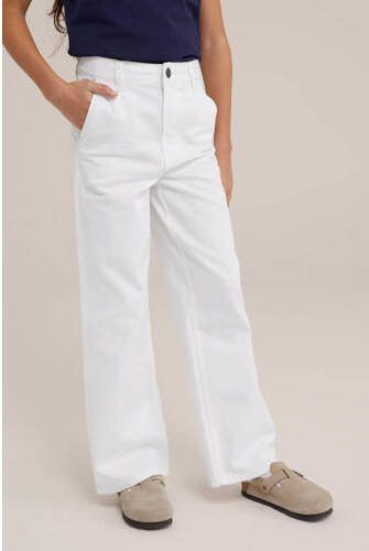 WE Fashion Blue Ridge high waist wide leg jeans wit Meisjes Denim Effen 104 - Foto 2