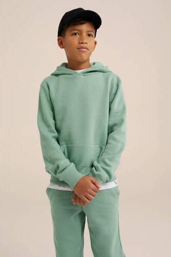 WE Fashion Blue Ridge hoodie bright petrol Sweater Groen Effen 110 116
