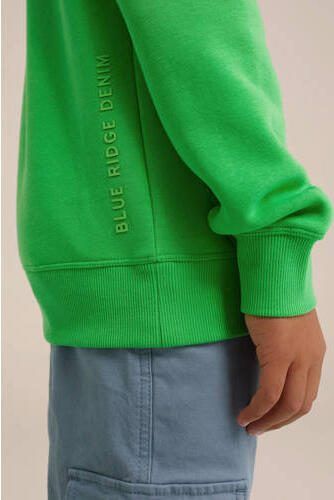 WE Fashion Blue Ridge hoodie force Sweater Groen Effen 110 116 - Foto 2