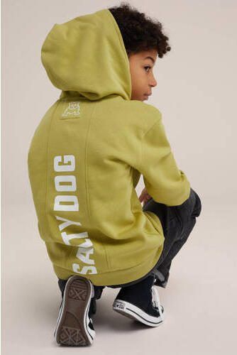 WE Fashion Blue Ridge hoodie groen Sweater Effen 110 116 - Foto 3