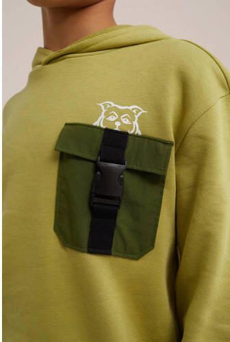 WE Fashion Blue Ridge hoodie groen Sweater Effen 110 116 - Foto 2