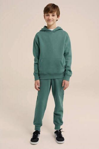 WE Fashion Blue Ridge hoodie topaz Sweater Groen Effen 110 116 - Foto 3