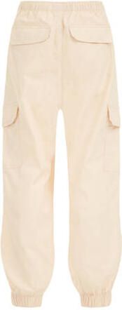 WE Fashion Blue Ridge loose fit cargobroek zand Beige Meisjes Katoen Effen 110