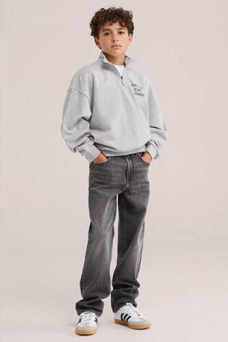 WE Fashion Blue Ridge loose fit jeans grey denim Grijs Effen - Foto 5