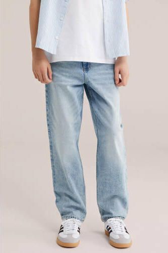 WE Fashion Blue Ridge loose fit jeans light blue denim Blauw Effen - Foto 4