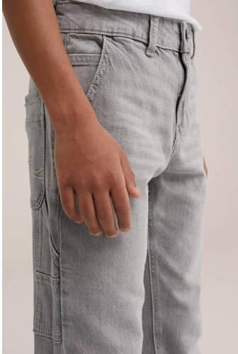 WE Fashion Blue Ridge Regular fit jeans light grey denim Grijs Effen 104 - Foto 2
