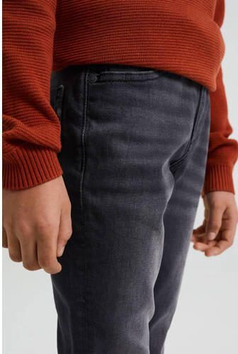 WE Fashion Blue Ridge skinny jeans soft grey denim Grijs Jongens Stretchdenim 104 - Foto 3