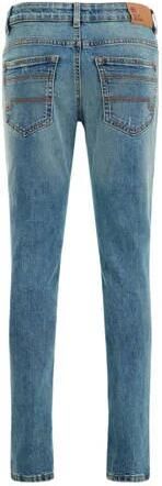 WE Fashion Blue Ridge slim fit jeans destroyed denim Blauw Jongens Stretchdenim 110 - Foto 1