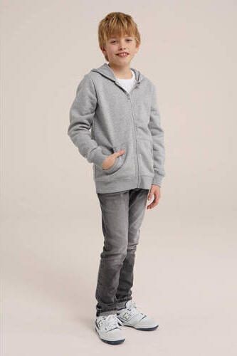 WE Fashion Blue Ridge slim fit jeans grey denim Grijs Jongens Stretchdenim 104 - Foto 3