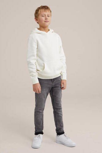 WE Fashion Blue Ridge slim fit jeans soft grey denim Grijs Jongens Stretchdenim 110 - Foto 3