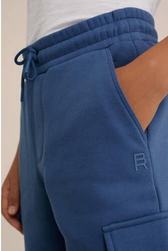 WE Fashion Blue Ridge slim fit joggingbroek bluestone Blauw Jongens Sweat 104