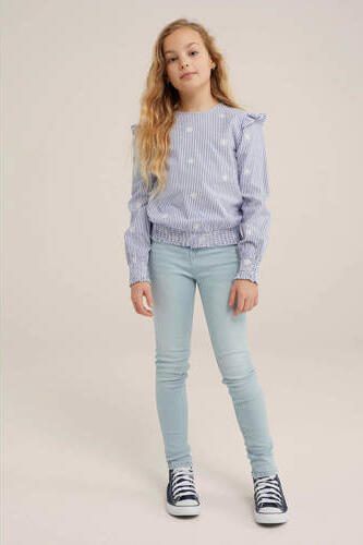 WE Fashion Blue Ridge super skinny jegging light blue denim Jeans Blauw Meisjes Stretchdenim 104 - Foto 3