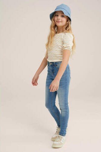 WE Fashion Blue Ridge super skinny jegging medium blue denim Jeans Blauw Meisjes Stretchdenim 104 - Foto 3