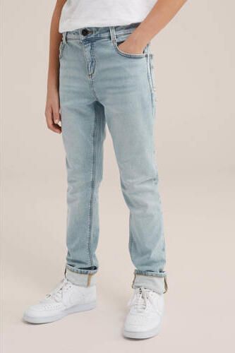 WE Fashion Blue Ridge tapered fit jeans bleached denim Blauw Jongens Stretchdenim 116 - Foto 2