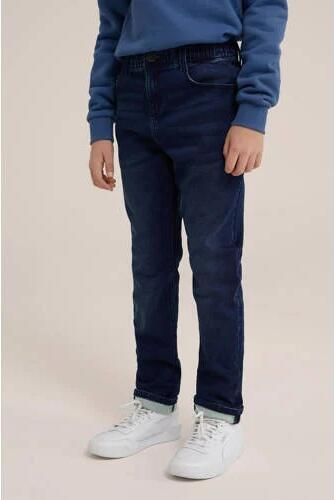 WE Fashion Blue Ridge tapered fit jeans dark used denim Blauw Jongens Stretchdenim 104 - Foto 2