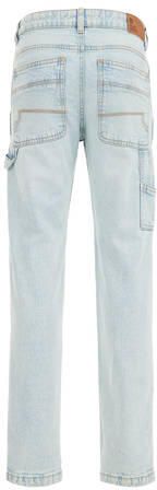 WE Fashion Blue Ridge tapered fit jeans light blue denim Blauw Effen 104