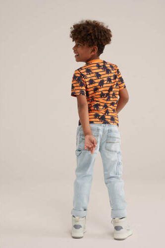 WE Fashion Blue Ridge tapered fit jeans light blue denim Blauw Effen 104 - Foto 3