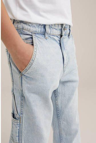 WE Fashion Blue Ridge tapered fit jeans light blue denim Blauw Effen 104 - Foto 2