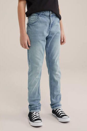 WE Fashion Blue Ridge tapered fit jeans light blue denim Blauw Jongens Stretchdenim 104 - Foto 2