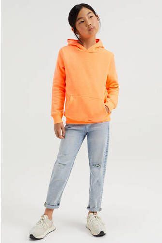 WE Fashion Blue Ridge unisex hoodie oranje Sweater Effen 110 116 - Foto 5