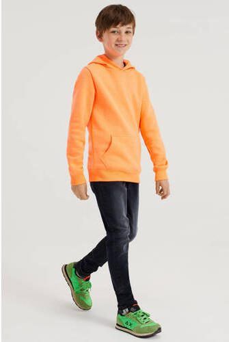 WE Fashion Blue Ridge unisex hoodie oranje Sweater Effen 110 116 - Foto 6