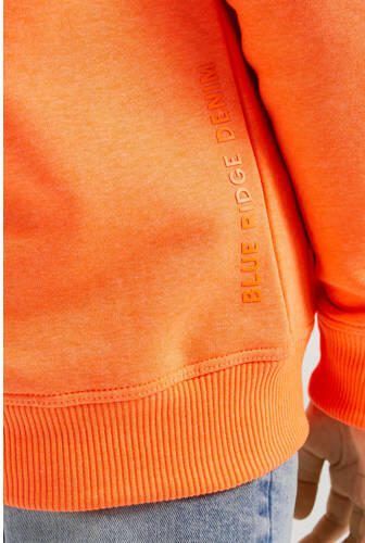 WE Fashion Blue Ridge unisex hoodie oranje Sweater Effen 110 116 - Foto 4