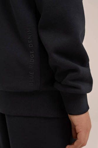 WE Fashion Blue Ridge unisex sweater Black Uni Zwart Effen 110 116 - Foto 2