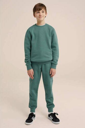 WE Fashion Blue Ridge unisex sweater Topaz Groen Effen 110 116 - Foto 3